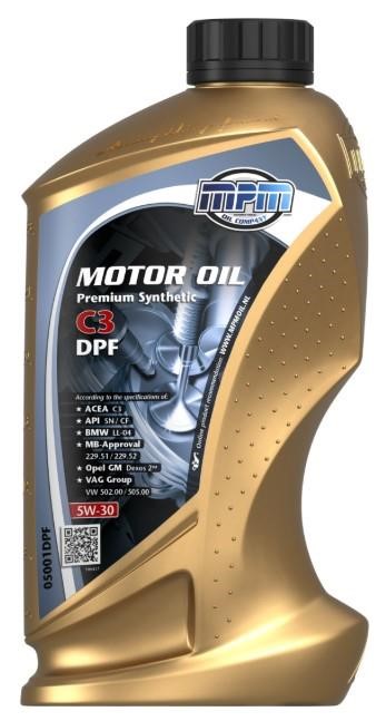 Масло моторное MPM Premium Synthetic C3 DPF 5W-30, 1 л MPM Oil 05001DPF - Фото #1