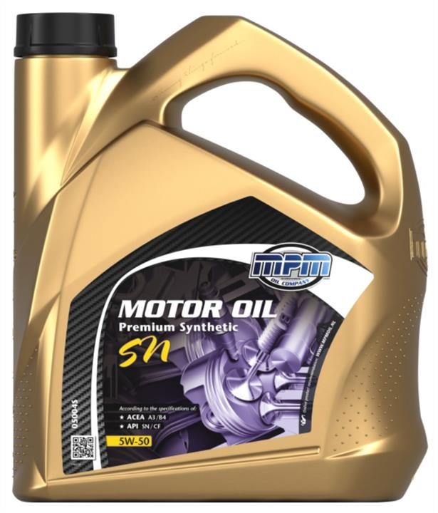 Олія моторна MPM Premium Synthetic SN 5W-50, 4 л MPM Oil 05004S - Фото #1