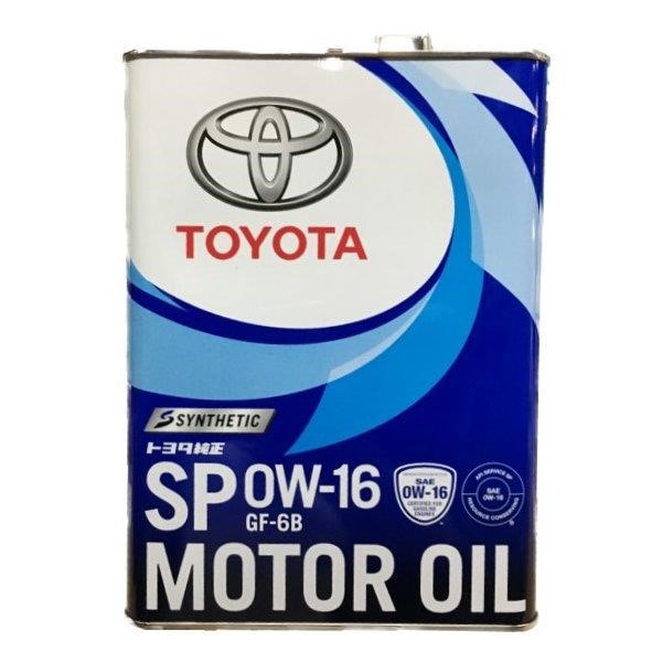 Масло моторное Toyota Synthetic Motor Oil SP/GF6B 0W-16, 4 л Toyota/Lexus 08880-13105 - Фото #1