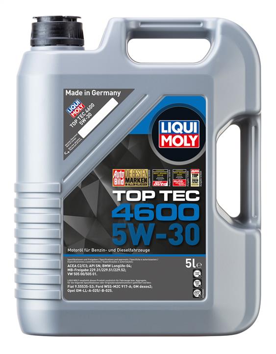 Масло моторное Liqui Moly Top Tec 4600 5W-30, 5 л LIQUI MOLY 8033