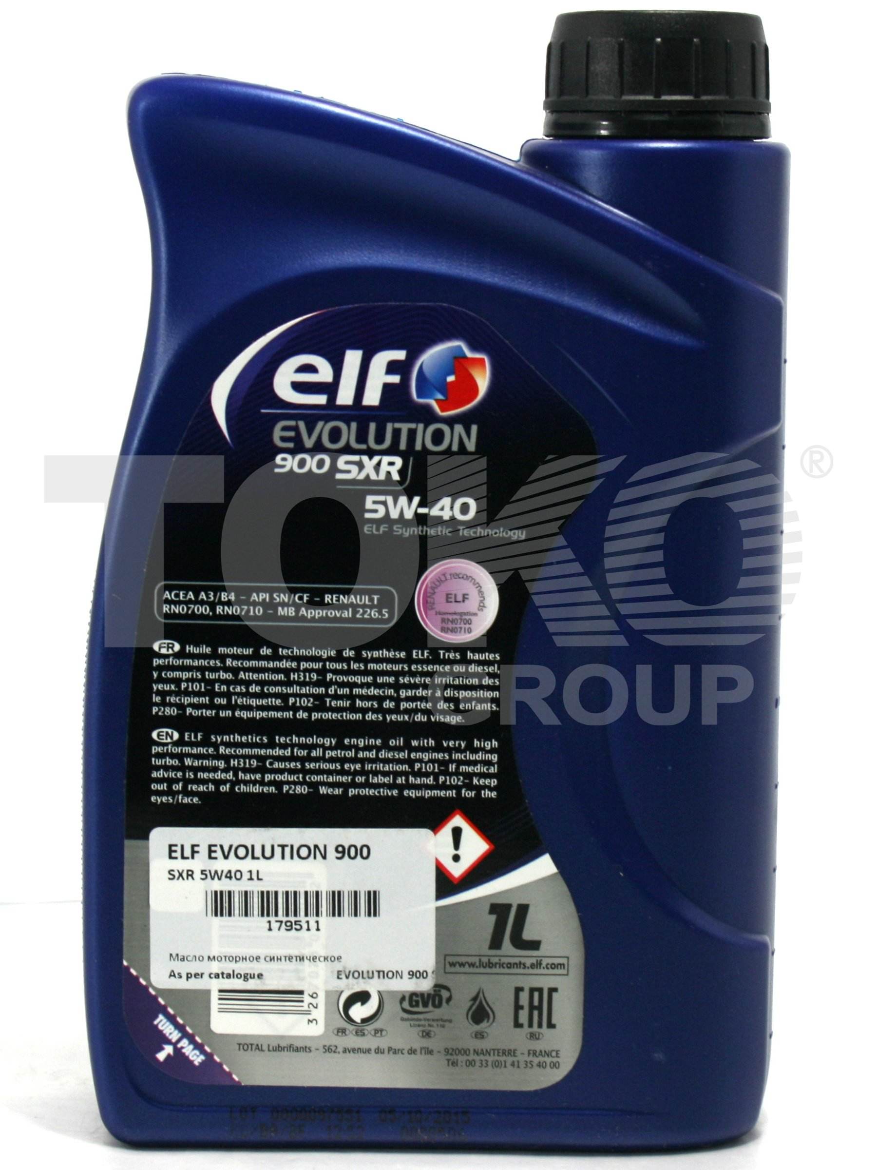Масло моторное синтетическое ELF ELF EVOLUTION 900 SXR 5W40 1L - Фото #2