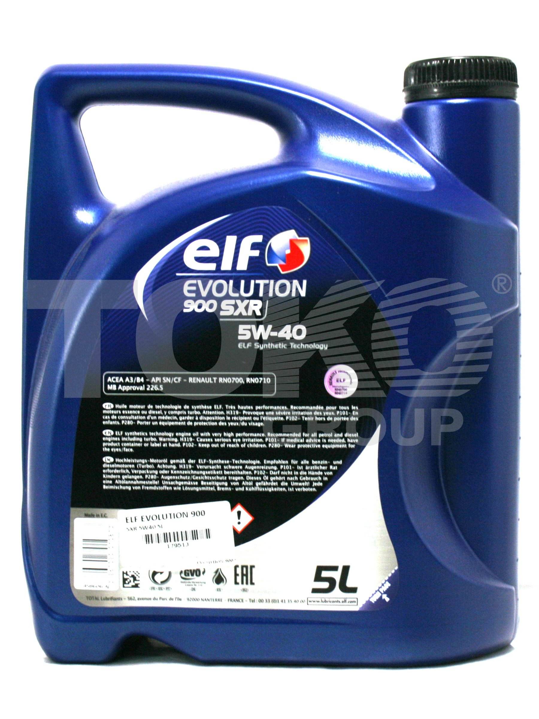Масло моторное синтетическое ELF ELF EVOLUTION 900 SXR 5W40 5L - Фото #2