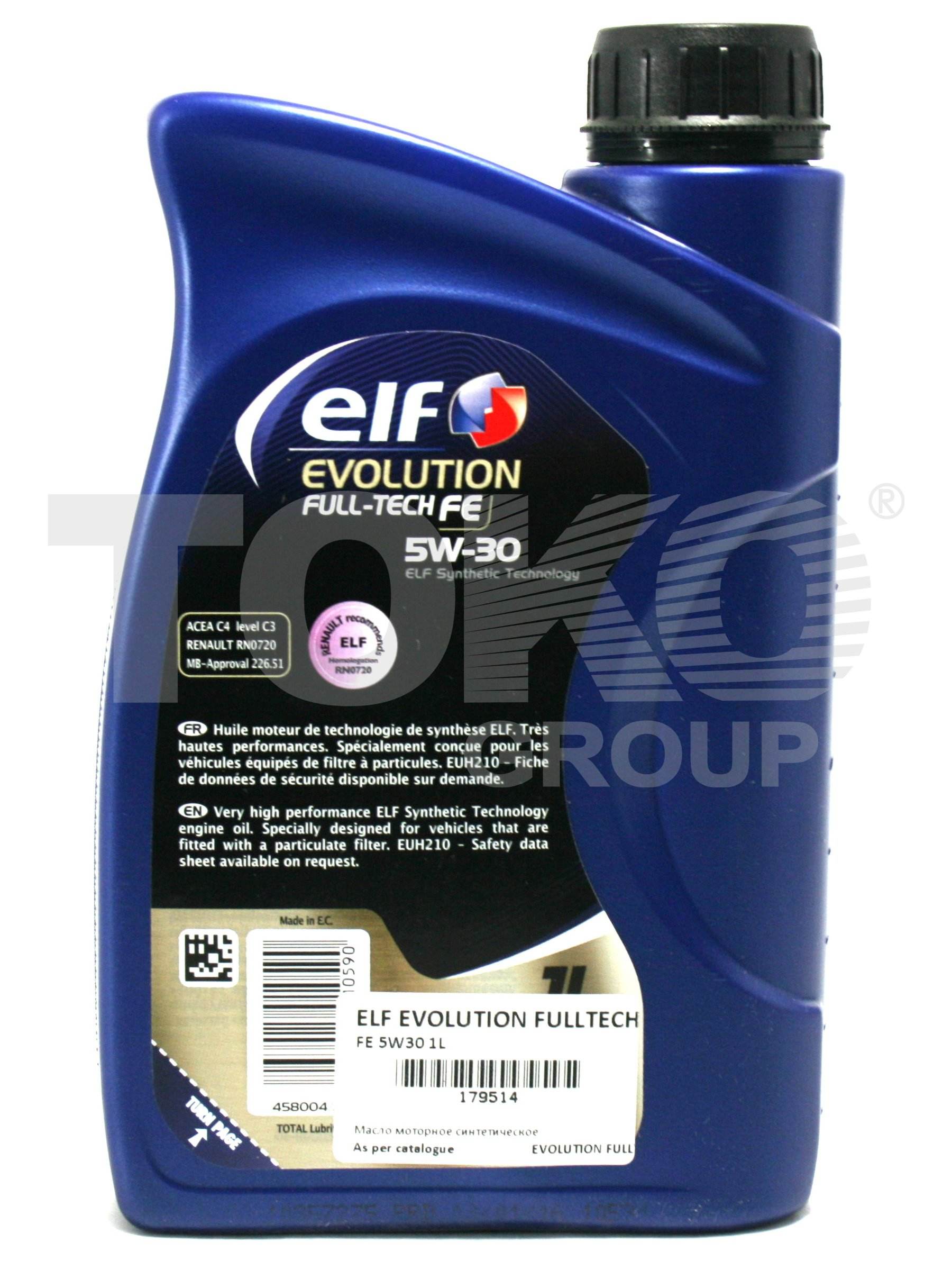 Масло моторное синтетическое ELF ELF EVOLUTION FULLTECH FE 5W30 1L - Фото #2