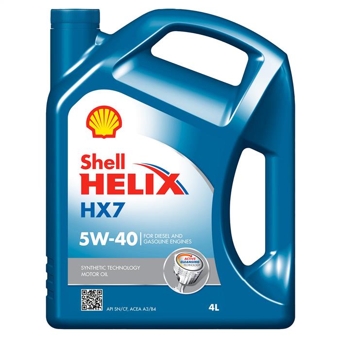 Масло моторное Shell Helix HX7 5W-40, 4 л SHELL HELIX HX 7 5W-40 4L