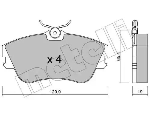 Комплект тормозных колодок, дисковый тормоз METELLI 22-0164-0 - Фото #1