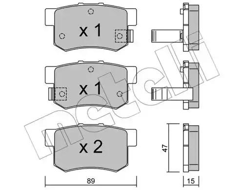 Комплект тормозных колодок, дисковый тормоз METELLI 22-0173-0 - Фото #1
