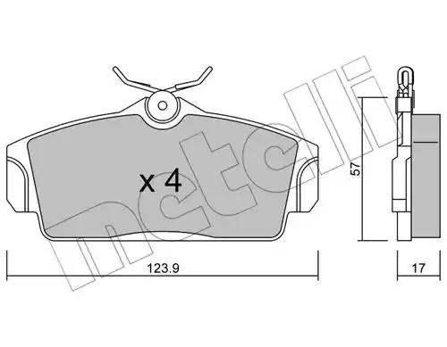 Комплект тормозных колодок, дисковый тормоз METELLI 22-0305-0 - Фото #1