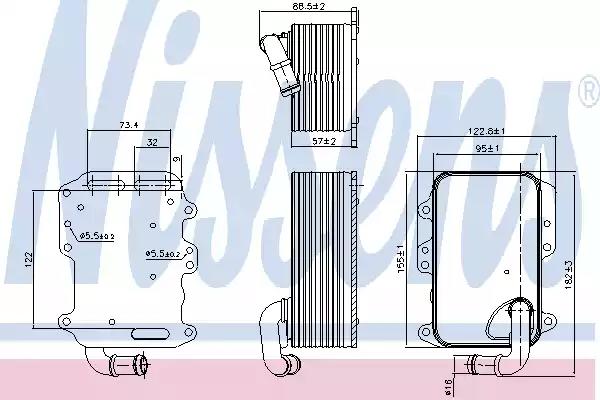 масляный радиатор, двигательное масло NISSENS 90807 - Фото #1