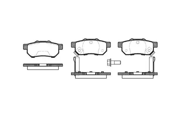 Комплект тормозных колодок, дисковый тормоз REMSA 0233.52 - Фото #1