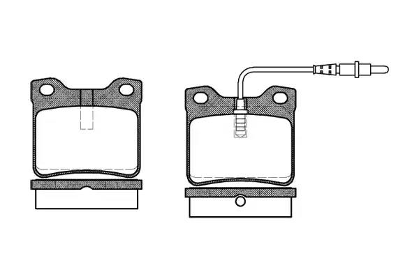 Комплект тормозных колодок, дисковый тормоз REMSA 0321.02 - Фото #1