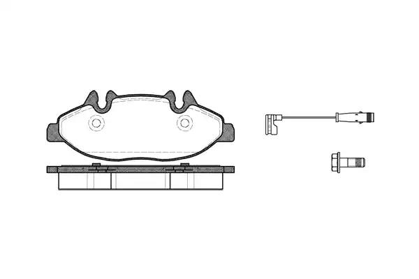 Комплект тормозных колодок, дисковый тормоз REMSA 1109.02 - Фото #1