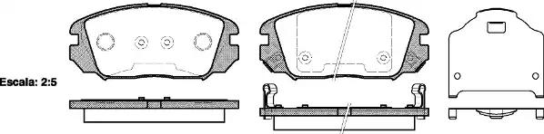 Комплект тормозных колодок, дисковый тормоз REMSA 1204.02 - Фото #1