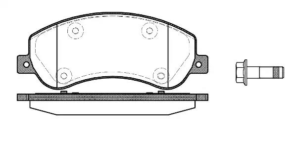 Комплект тормозных колодок, дисковый тормоз REMSA 1250.00 - Фото #1