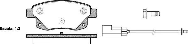 Комплект гальмівних колодок, дискове гальмо REMSA 1252.02 - Фото #1