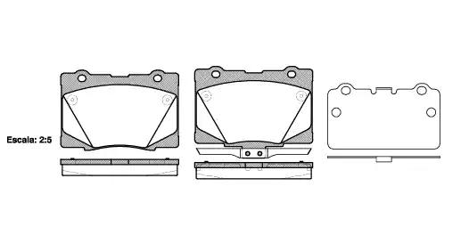 Комплект тормозных колодок, дисковый тормоз REMSA 1422.02 - Фото #1
