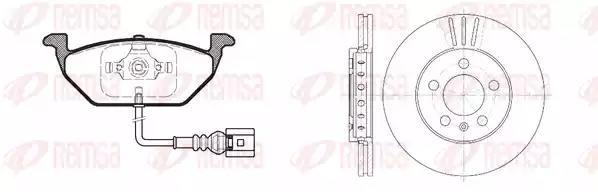 Комплект тормозов, дисковый тормозной механизм REMSA 8633.10 - Фото #1