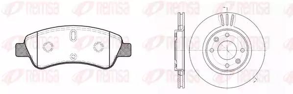 Комплект тормозов, дисковый тормозной механизм REMSA 8840.00 - Фото #1