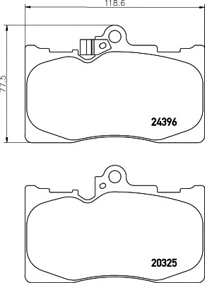 Комплект тормозных колодок, дисковый тормоз TEXTAR 2032501 - Фото #1