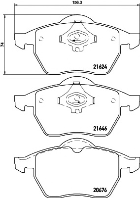 Комплект тормозных колодок, дисковый тормоз TEXTAR 2162402 - Фото #1