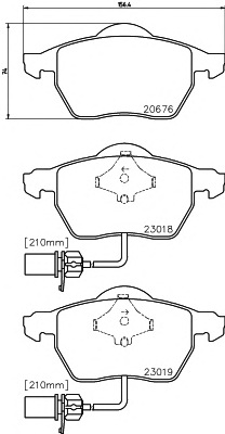 Комплект тормозных колодок, дисковый тормоз TEXTAR 2301802 - Фото #1