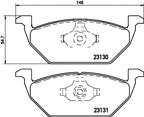 Комплект тормозных колодок, дисковый тормоз TEXTAR 2313001 - Фото #1