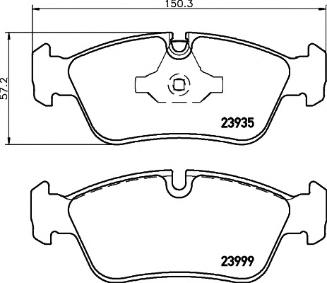 Комплект тормозных колодок, дисковый тормоз TEXTAR 2393501 - Фото #1