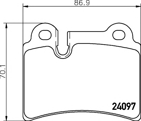 Комплект тормозных колодок, дисковый тормоз TEXTAR 2409701 - Фото #1