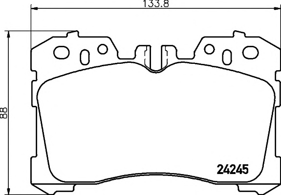 Комплект тормозных колодок, дисковый тормоз TEXTAR 2424501 - Фото #1