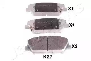 Комплект тормозных колодок, дисковый тормоз JAPANPARTS PA-K27AF - Фото #1