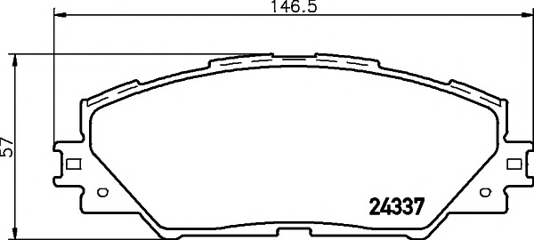 Комплект тормозных колодок, дисковый тормоз TEXTAR 2433701 - Фото #1