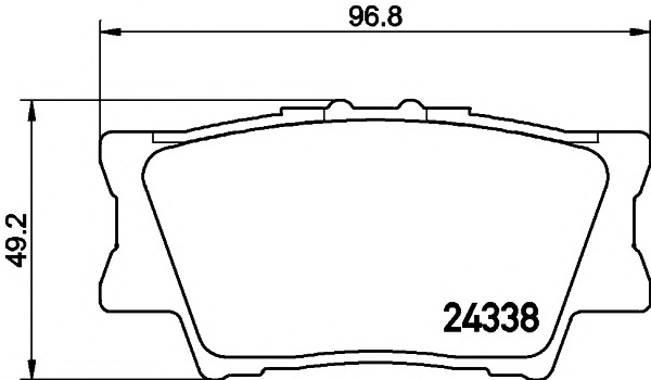 Комплект тормозных колодок, дисковый тормоз TEXTAR 2433801 - Фото #1