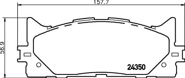 Комплект гальмівних колодок, дискове гальмо TEXTAR 2435001 - Фото #1