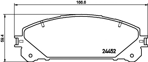Комплект тормозных колодок, дисковый тормоз TEXTAR 2445201 - Фото #1