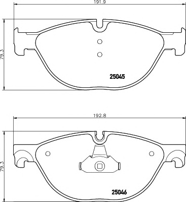 Комплект тормозных колодок, дисковый тормоз TEXTAR 2504501 - Фото #1
