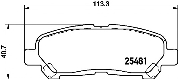 Комплект тормозных колодок, дисковый тормоз TEXTAR 2548101 - Фото #1