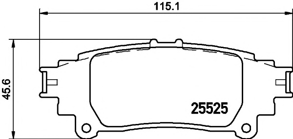 Комплект тормозных колодок, дисковый тормоз TEXTAR 2552501 - Фото #1