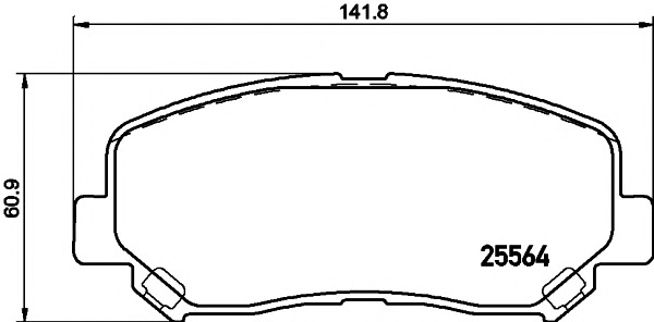 Комплект гальмівних колодок, дискове гальмо TEXTAR 2556401 - Фото #1