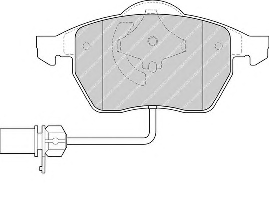 Комплект тормозных колодок, дисковый тормоз FERODO FDB1323 - Фото #1
