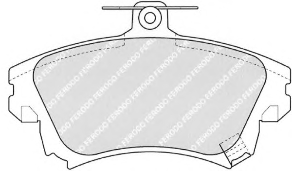 Комплект тормозных колодок, дисковый тормоз FERODO FDB1384 - Фото #1