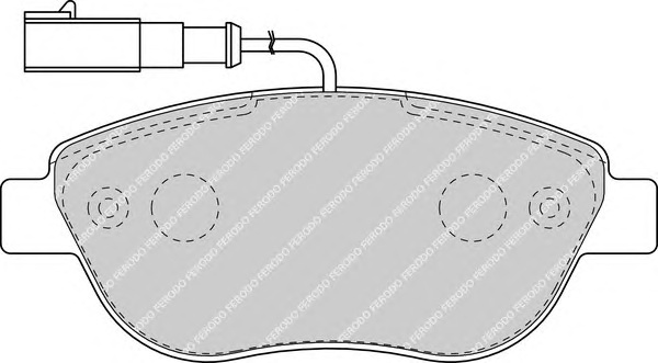 Комплект тормозных колодок, дисковый тормоз FERODO FDB1467 - Фото #1
