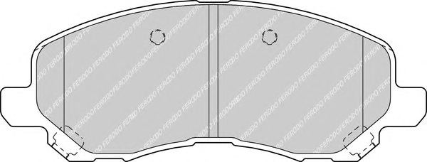 Комплект тормозных колодок, дисковый тормоз FERODO FDB1621 - Фото #1