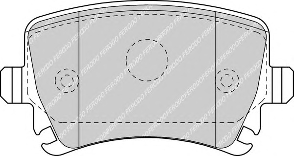 Комплект тормозных колодок, дисковый тормоз FERODO FDB1636 - Фото #1
