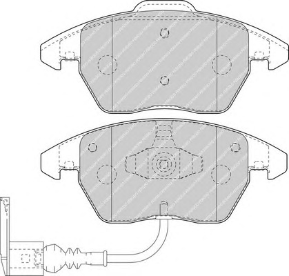 Комплект тормозных колодок, дисковый тормоз FERODO FDB1641 - Фото #1