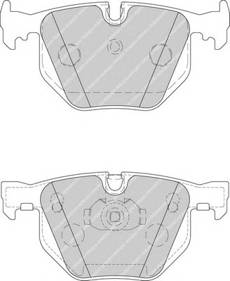 Комплект тормозных колодок, дисковый тормоз FERODO FDB1673 - Фото #1