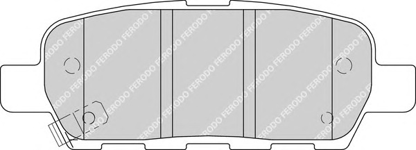 Комплект тормозных колодок, дисковый тормоз FERODO FDB1693 - Фото #1