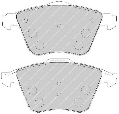 Комплект тормозных колодок, дисковый тормоз FERODO FDB1706 - Фото #1