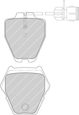 Комплект тормозных колодок, дисковый тормоз FERODO FDB1710 - Фото #1