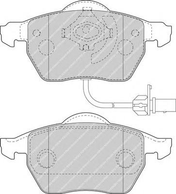 Комплект тормозных колодок, дисковый тормоз FERODO FDB1717 - Фото #1