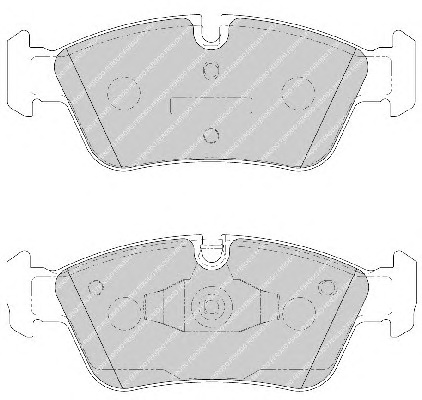 Комплект тормозных колодок, дисковый тормоз FERODO FDB1751 - Фото #1