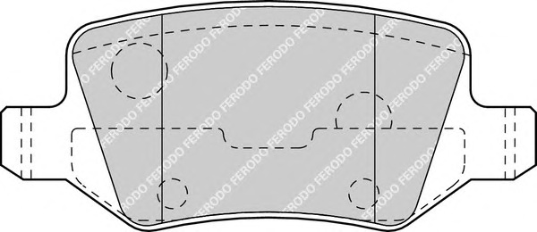 Комплект тормозных колодок, дисковый тормоз FERODO FDB1782 - Фото #1